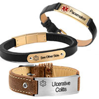 Leather ID Bracelets