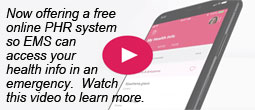 PHR online health records for EMS Alert