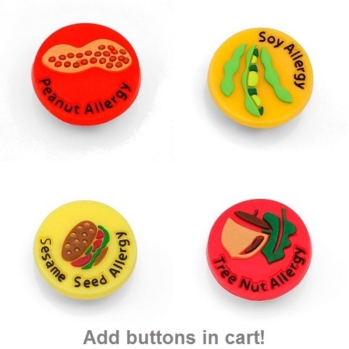 Kids Rubber Allergy Bracelets for Buttons inset 1