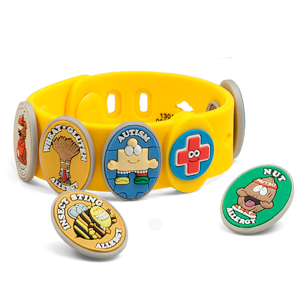 Allermates Kids Bracelet for Allergy and Medical Charms inset 1