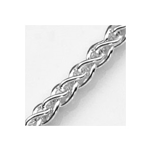 Eighteen Inch 1.5mm Sterling Silver Spiga Chain  inset 1