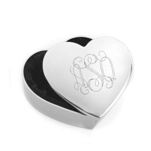 Engravable Silver Heart Gift Box inset 1