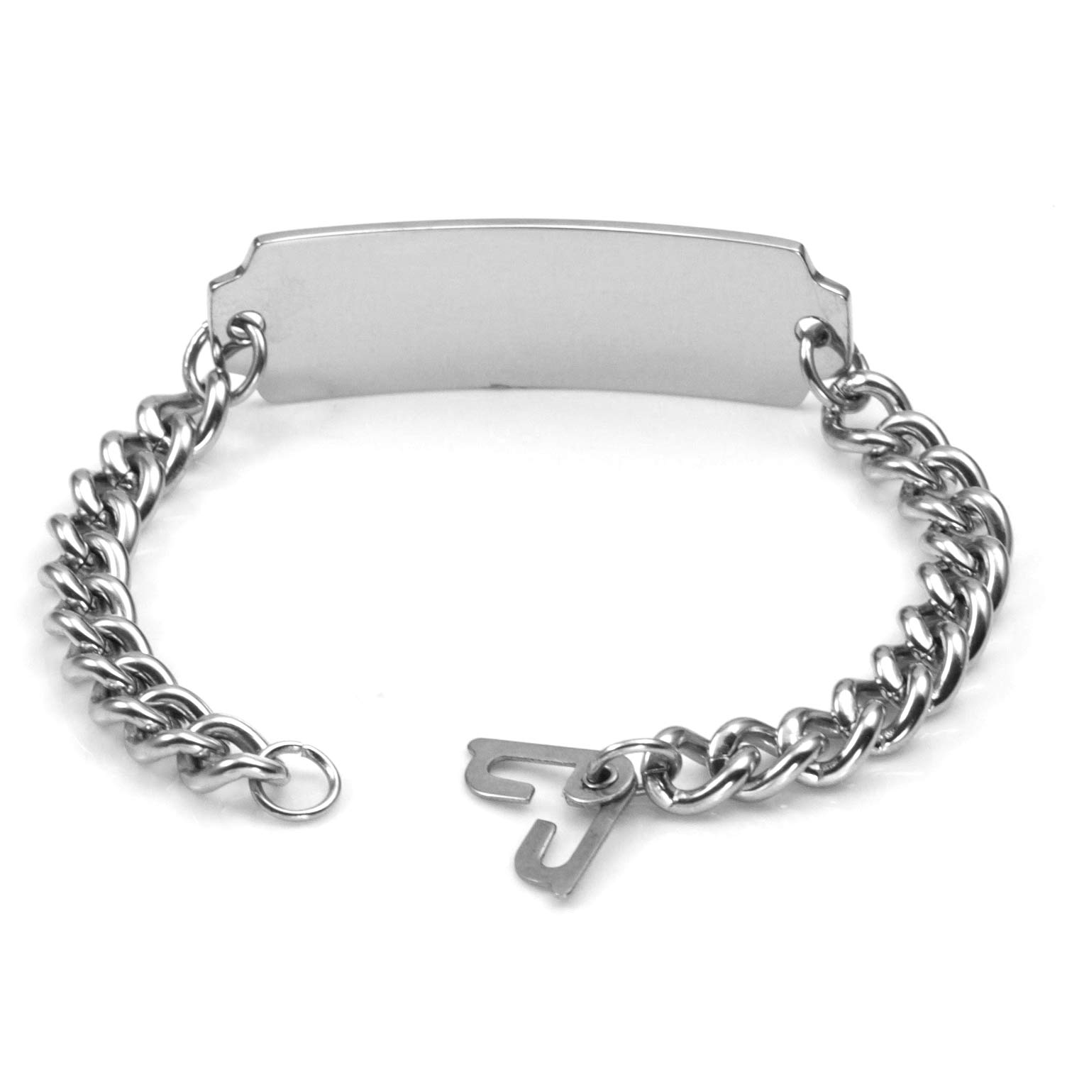 Stainless Steel Medical Bracelets (Optional Safety Clasp)  inset 2