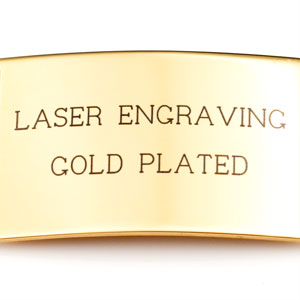 Example of gold plated laser engraving