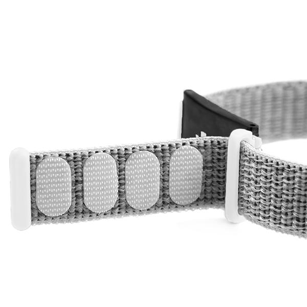 Grey Fabric Medical Bracelet with Black Tag Adjustable inset 1