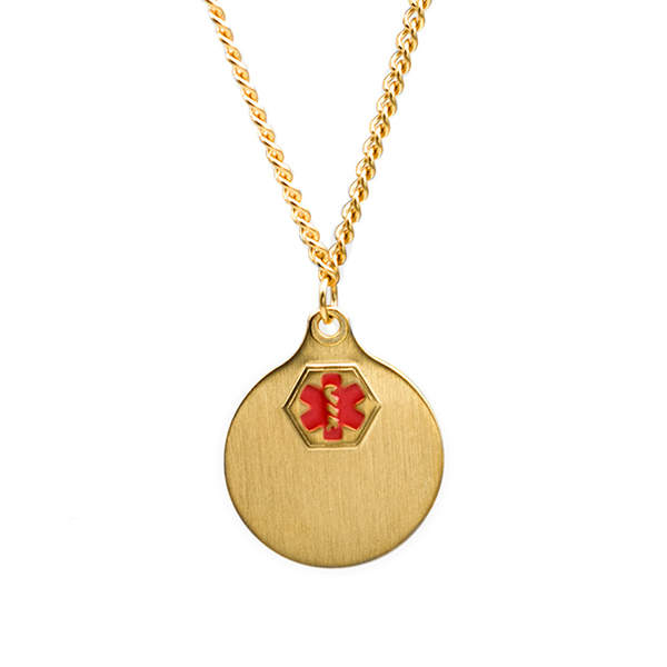 Gold Plated Medical Necklace with 2 Pendants  inset 1