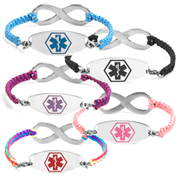 Infinity Macrame Medical Bracelets for Women
