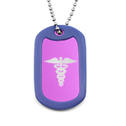 Splashes of Color Medical Dog Tags with Silencers