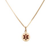 14k Gold Petite Medical ID Necklaces for Women
