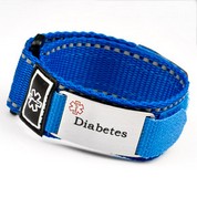 Adjustable Blue Sports Strap Diabetic Bracelet