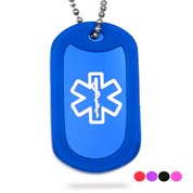 Color My World Medical Dog Tags Necklace 