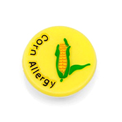 Corn Allergy Button for Kids Rubber Medical Bracelet