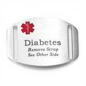 Diabetic Bracelets Steel Medical ID Tag 