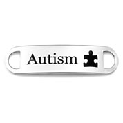 Autism Puzzle Piece Steel  ID Tag 