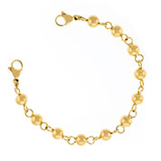 Yellow Gold Beaded Medical  Bracelets for Medical Tags