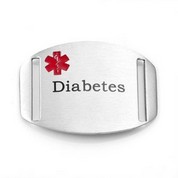 Diabetes Alert Tag for Sport Strap Bracelets