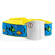 Fish Sport Band Medical Bracelets for Kids  4 - 8 Inch
