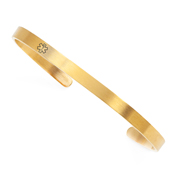 Gold Dainty Cuff Medical Alert Bracelet Small