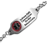 Indiana Do Not Resuscitate DNR Stainless Bracelet 
