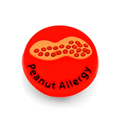 Peanut Allergy Button for Kids Rubber Medical Bracelet