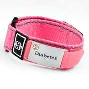 Pink Sports Strap Diabetic Bracelet