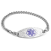 Purple Designer Tag Medical Bracelet for Her
