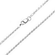 1.75mm Sterling Silver Diamond Cut Rope Chains