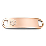 Rose Gold ID Tag for Medical Bracelets
