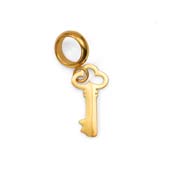 Gold Plated Stainless Key Charm for Echo Wrap Bracelets