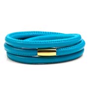 Echo Turquoise Soft Leather Multi Wrap for Gold Charms