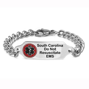 South Carolina DNR Medical ID Stainless Bracelet 7 - 9 In