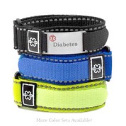 Colorful Sports Strap Diabetic Bracelets Variety Pack 