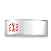 Steel Medical Alert ID Tag for Silicone Bands