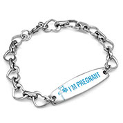 Blue Pregnancy Medical Bracelet 7 inch - HSKU:7992