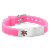 Soft Pink Silicone Medical Bracelet