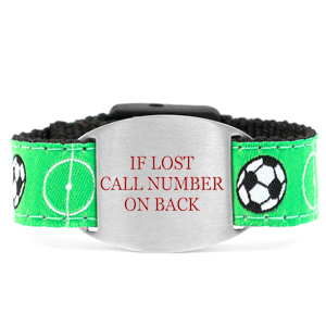 Soccer Star Safety Bracelet for Children Fits 4 - 8 In Arms