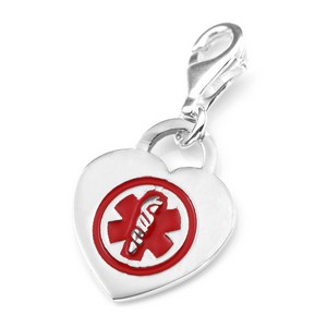 ID Alert Sterling Silver Medical Charm