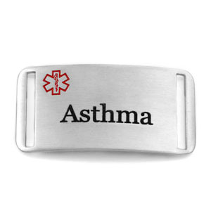 Asthma ID Tag - Fits Strap Bracelets
