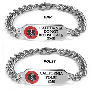 California DNR / POLST Medallion Bracelet 7 - 9 In