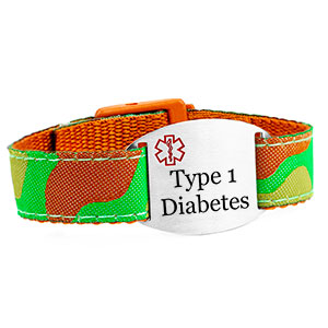 Camouflage Type One Diabetes Bracelet