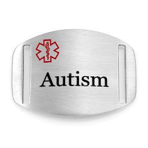 Autism Alert Medical ID Stainless Tag 
