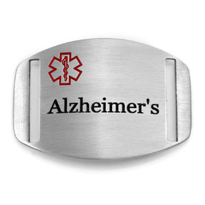 Alzheimers Alert Tag for Bracelets