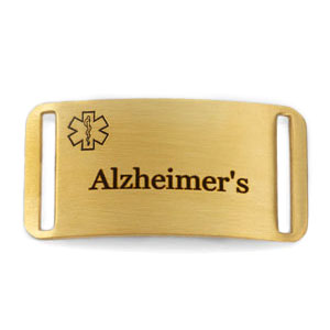 Gold Plated Alzheimer's Tag