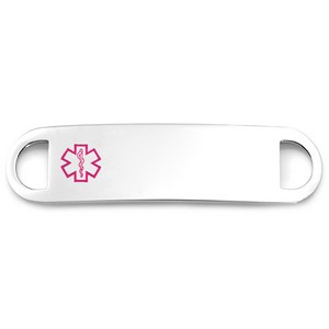 Two Inch Pink Symbol Tag for Custom Bracelets