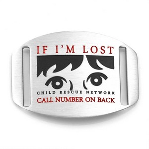 If Lost - Child Rescue Network ID Tag for Straps 
