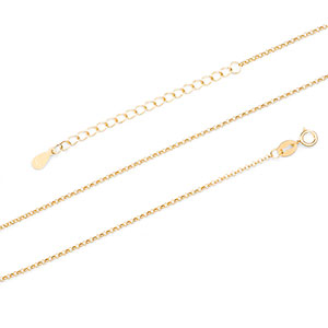 14K Gold Plated Sterling Rolo Neck Chain 1.5mm