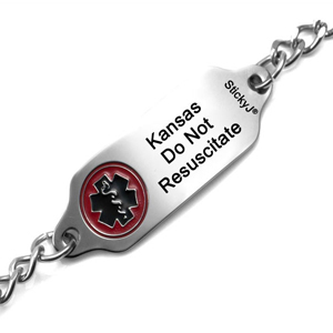 Do Not Resuscitate DNR Bracelet for State of Kansas
