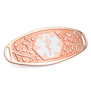 Fancy Rose Gold Medical ID Tag 