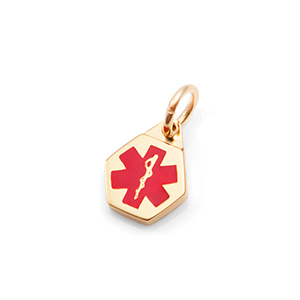 Petite Gold Plated Stainless Medical Alert Charm