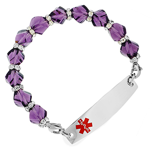 Iris Crystal Medical ID Bracelet 